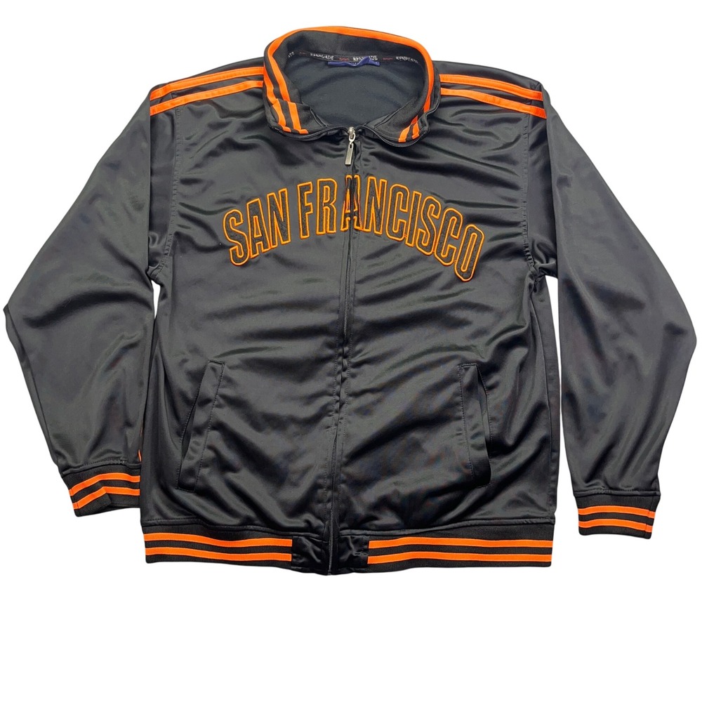 Renegade San Francisco Giants Jacket MLB Full Zip Track Black Orange L (16-18) - Picture 1 of 8
